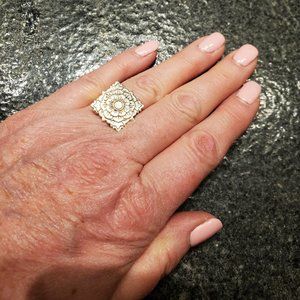 Taxco Sterling Silver Square Ring